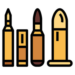 bullet filled outline icon style
