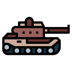 tank filled outline icon style