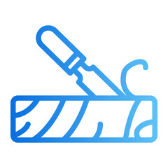 wood carving gradient icon