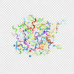 ribbon serpentine tinsel red spiral color curly