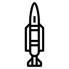 missile line icon style