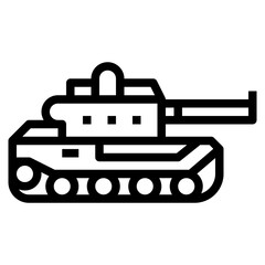 Obraz premium tank line icon style