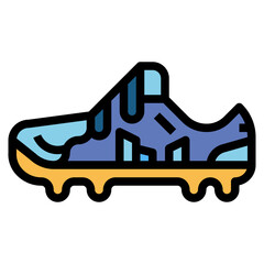 football shoes filled outline icon style