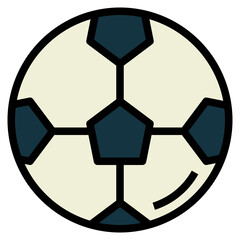 football filled outline icon style