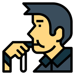 referee filled outline icon style