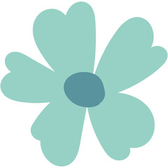 Spring flowers floral and leaves elements.