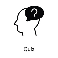 Naklejka na ściany i meble Quiz icon design stock illustration