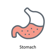 Stomach Vector  Fill outline Icons. Simple stock illustration stock