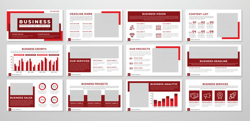 multipurpose presentation template design with clean style and modern layout use for business annual report