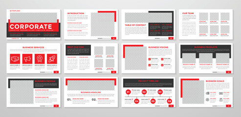 multipurpose presentation template design with clean style and modern layout use for business annual report