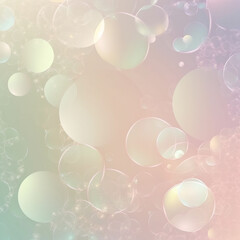 Bubbles are light on a very light background. Calm background. Generative AI.