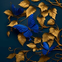 Autumnal Harmony, A Pattern of Leaves for Textile Design, AI generated