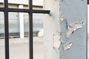 Water damaged wall in an old house. Water damage building interior. wall house broken.