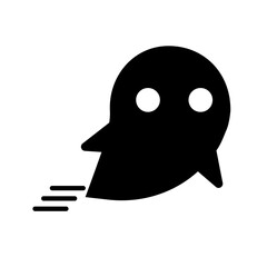 Floating ghost silhouette icon. Vector.