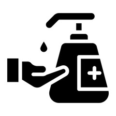 Obraz premium antiseptic glyph 