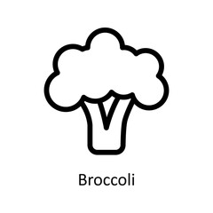 Broccoli Vector   outline Icons. Simple stock illustration stock