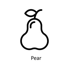Pear Vector   outline Icons. Simple stock illustration stock