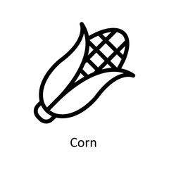 Fototapeta na wymiar Corn Vector outline Icons. Simple stock illustration stock