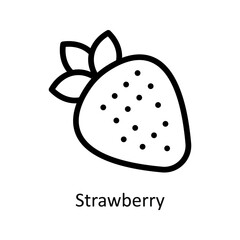 Strawberry Vector   outline Icons. Simple stock illustration stock