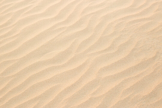 Abstract background of sandy sea on the beach. Wave sand texture