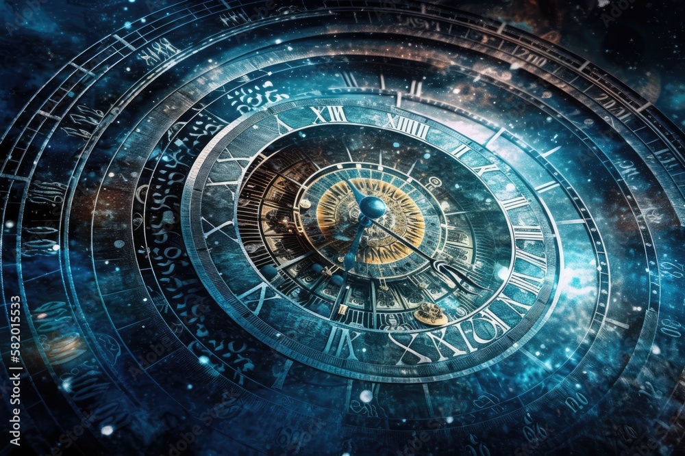 Canvas Prints background droste effect for astrology and fantasy related ideas, use abstract design. generative ai