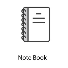 Note book icon design stock illustration