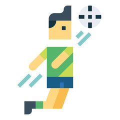 football player flat icon style
