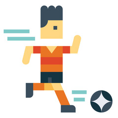 football player flat icon style