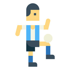 football player flat icon style