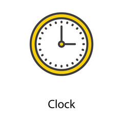 Clock icon design stock illustration