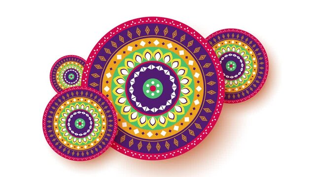 Indian ornament mandala background, Indian floral
