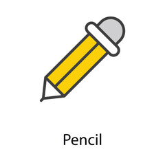 Pencil icon design stock illustration