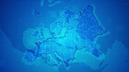 Europe Map Digital Business Network - Powered by Adobe