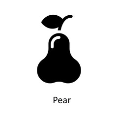 Pear Vector   solid Icons. Simple stock illustration stock