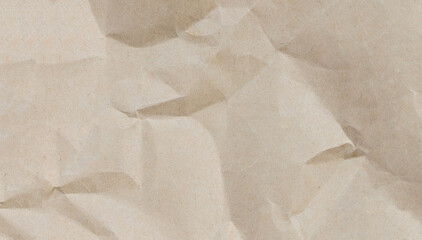 Crumpled brown paper texture background