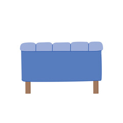 blanket bench bedroom cartoon vector illustration