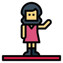 actor filled outline icon style