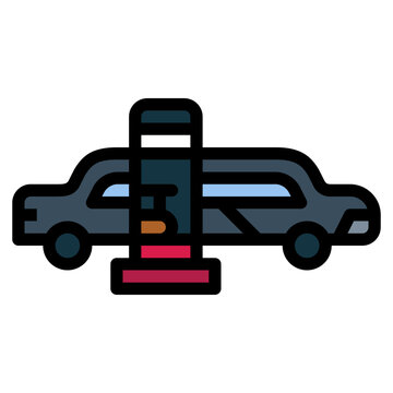 recommend clip art: limousine filled outline icon style