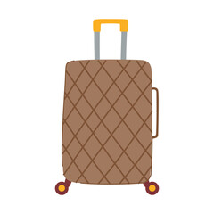 journey luggage suitcase cartoon vector illustration