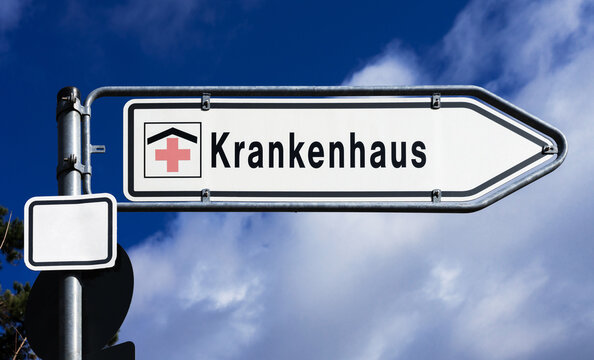 Krankenhaus Wegweiser
