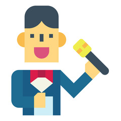 actor flat icon style