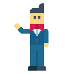 actor flat icon style