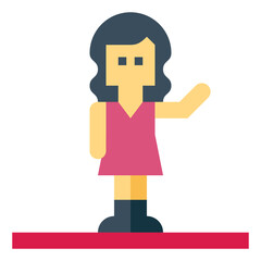 actor flat icon style