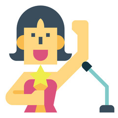 actor flat icon style