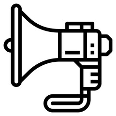 megaphone line icon style