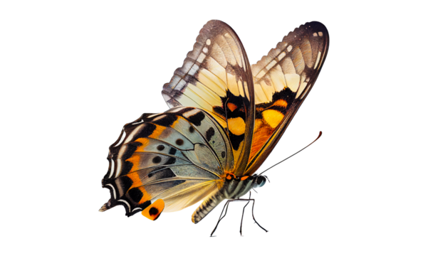 butterfly isolated on white, transparent background, PNG, generative ai