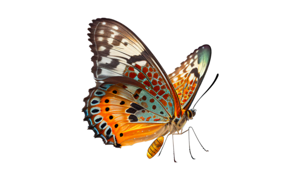 butterfly isolated on white, transparent background, PNG, generative ai - Powered by Adobe