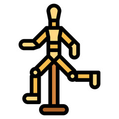 mannequin filled outline icon style