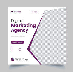 Digital Marketing Social Media Post Banner Design Template
