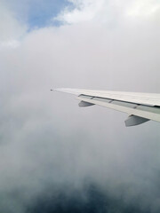 Сloudy sky from porthole